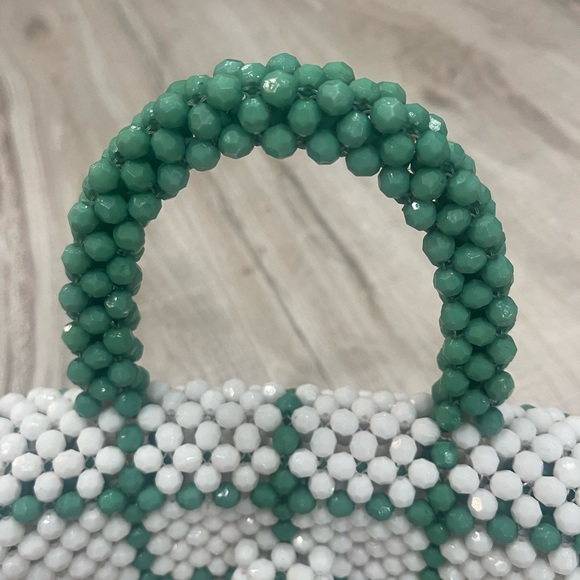 L U L U NWT Plaid Beaded Top Handle mini Bag - Picture 9 of 13